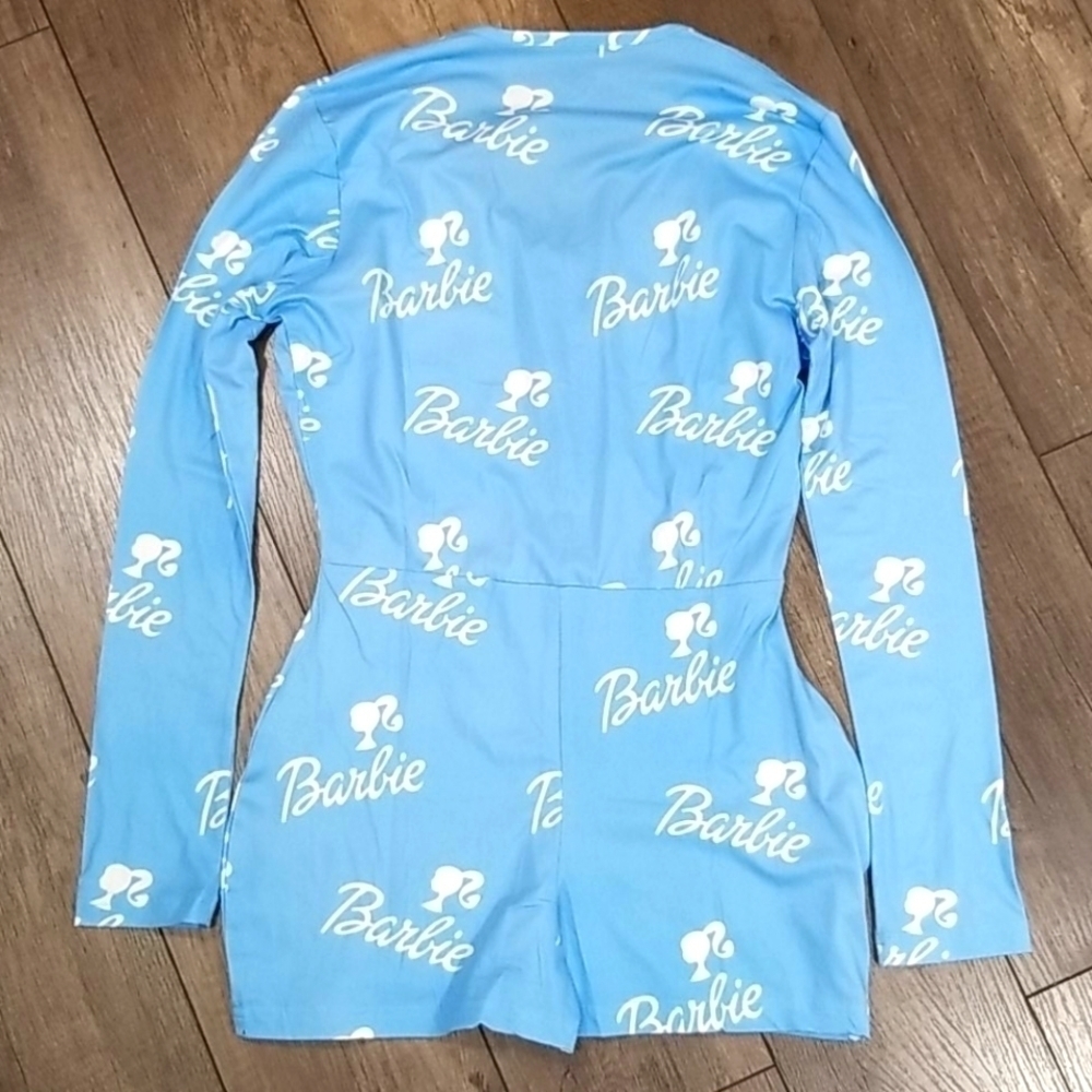 Blue Barbie Rompers Button Up - Picture 3 of 3